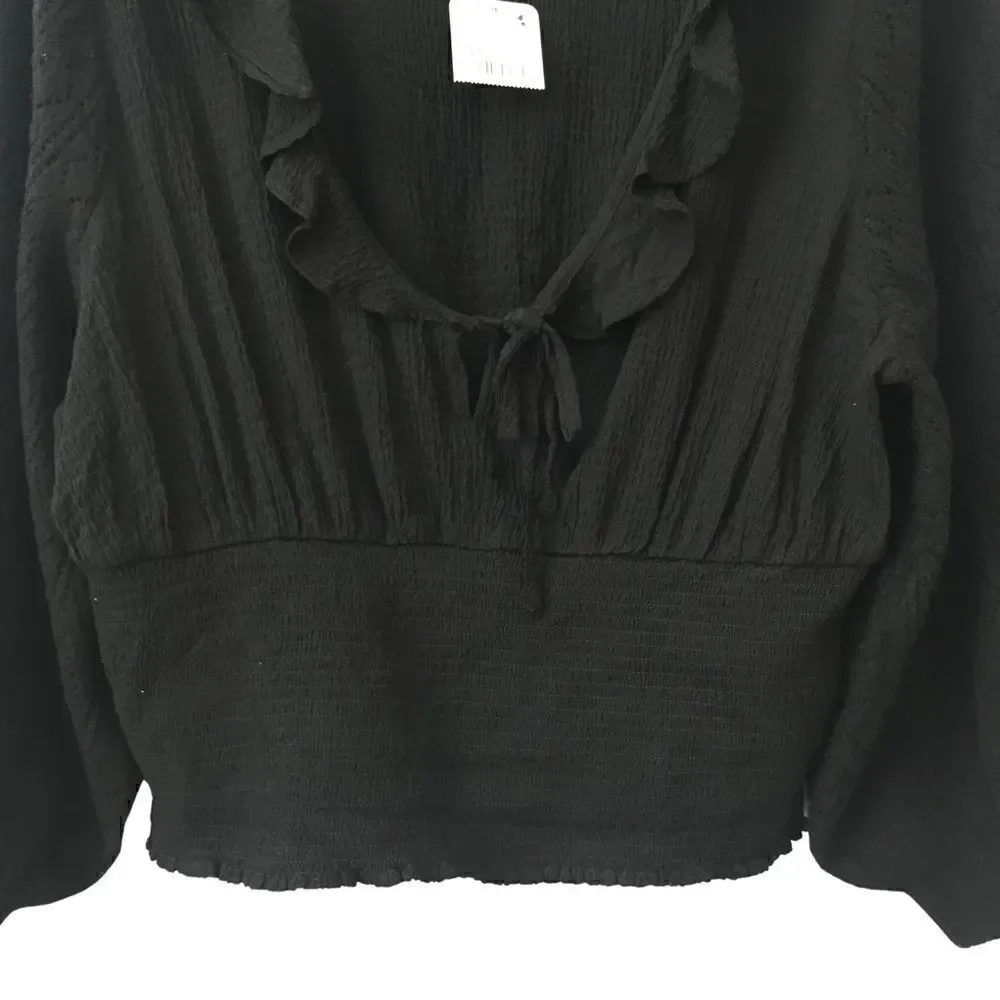 New! Free People Billie Pointelle Knit Sweater Top